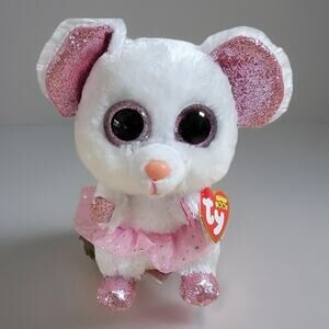 NEW 2021 TY Beanie Boos NINA the Mouse Stuffed Animal Toy Plush (6 Inches) MWMTs